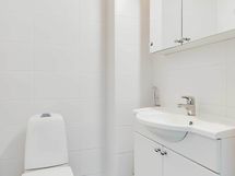 Alakerrassa sijaitsee asunnon toinen erillis wc