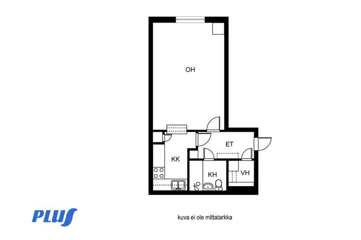 Kerrostalo, 1h, kk, 34,4 m², Palosaari – pohled 4