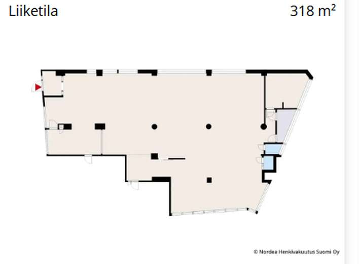 Liiketila, 318 m², Kallio – pohled 2