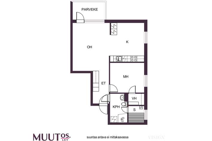 Kerrostalo, 2h, k, kph/wc, s, lasitettu parveke, 58 m², Hatanpää - Näkymä 3