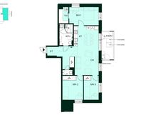 Tilava ja valoisa perheasunto, jossa kolme makuuhuonetta, oma sauna, runsaasti säilytystilaa ja suojaisa lasitettu parveke.