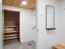 K-rapussa sijaitsee taloyhtiön saunatilat.