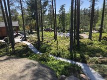 Näkymä mökin terassilta