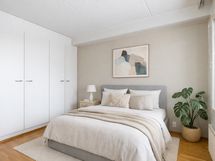 Makuuhuone digistailattuna.