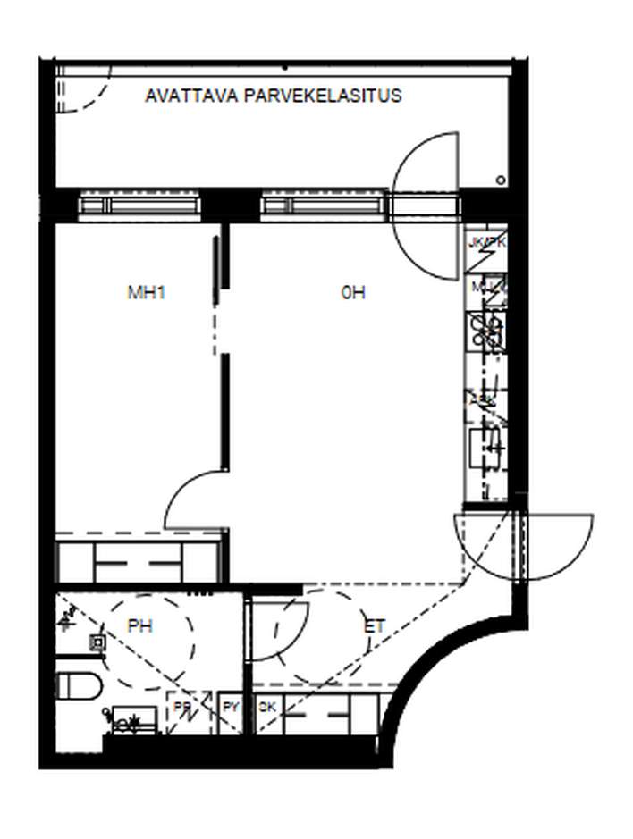 Kerrostalo, 2h + avok + p, 42 m², Niittykumpu – pohled 3