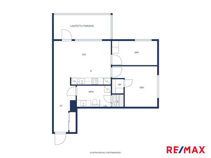 Kerrostalo, 3h+avok+kph+s+lasit.parveke, 59,5 m², Niittykumpu - Näkymä 2