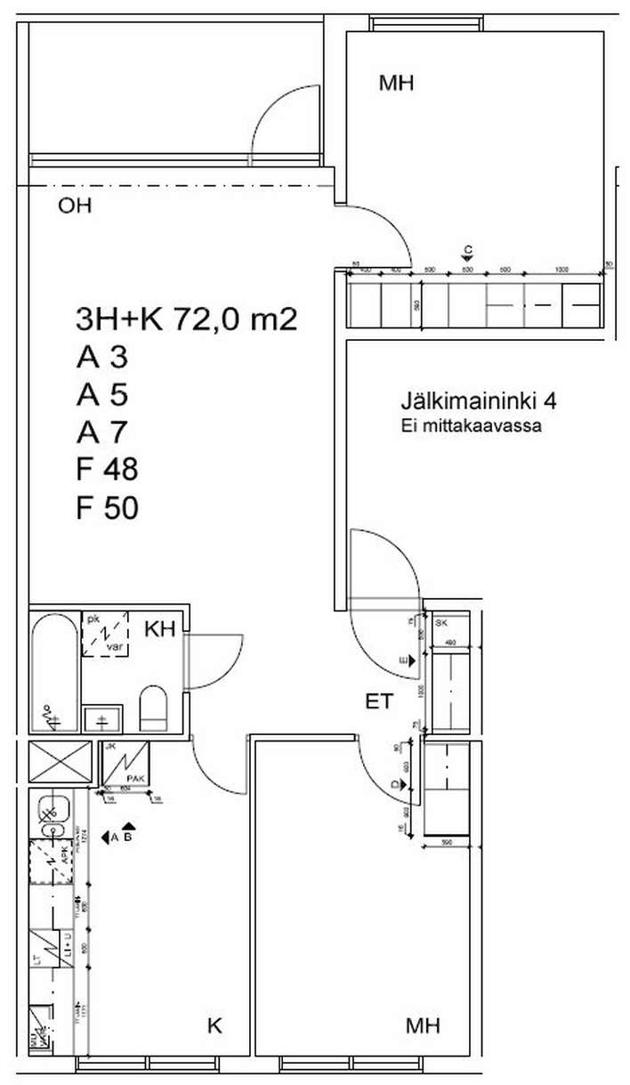 Kerrostalo, 3H+K, 72 m², Kivenlahti - Näkymä 3