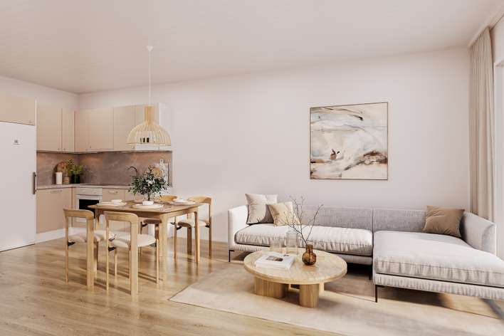 Rivitalo, 2h + k + s, 44,5 m², Ylikylä