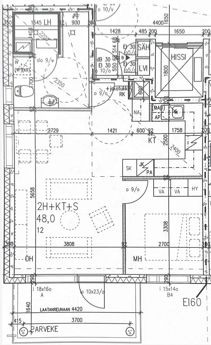 Kerrostalo, 2h+kt+s, 48 m², Vehkalahti - Näkymä 2