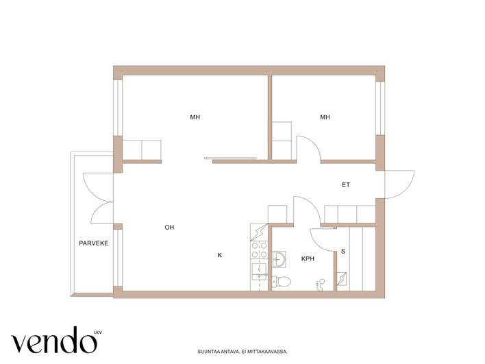 Muu, 3h+kt+s, 53 m², Haikkoo - Näkymä 2