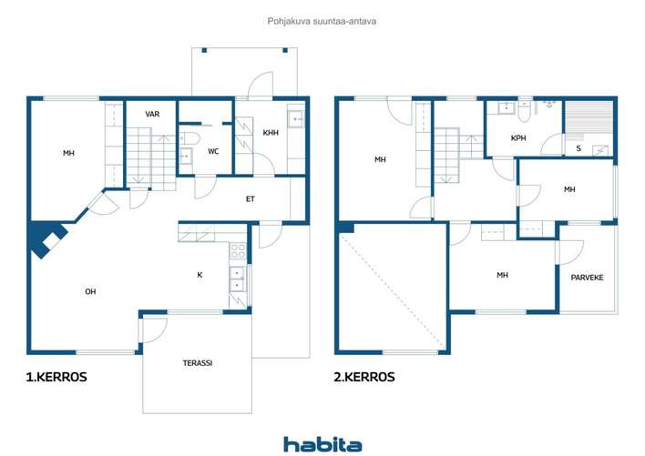 Paritalo, 128,5 m², Pajuluoma - Näkymä 2