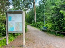 Tien päästä pääsee ulkoilualueelle.