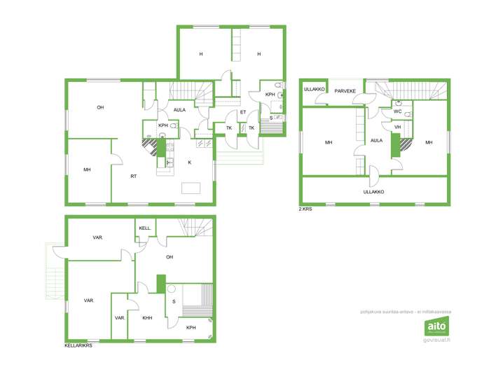 Omakotitalo, 7h, k, s, varastot, 230/270 m², Kirjala - View 2