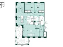 Asunnon pohjapiirros: 93,5 m², 4-6h+k+khh+s