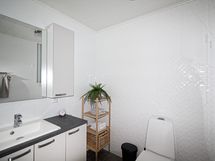 Tilava erillinen wc.