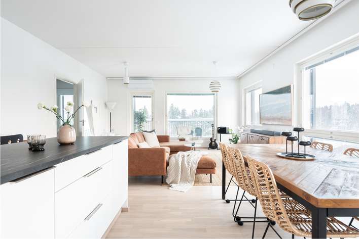 Kerrostalo, 3mh,oh,k,kph,s,erill.wc,vh,lasitettu parveke, 105 m², Kauppi - Näkymä 2