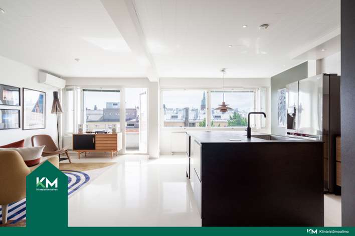 Kerrostalo, 3h, avok, kph, wc/khh, parveke, 73 m², Punavuori, Helsinki