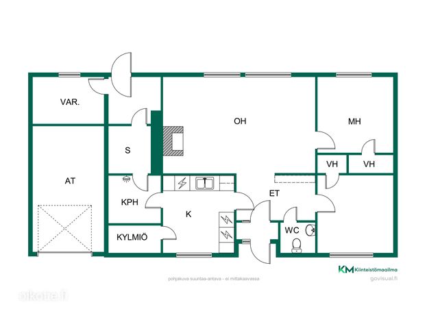 Omakotitalo, 3h,k,s,varasto ja autotalli, 86/118 m², Rantakylä (417) - View 2