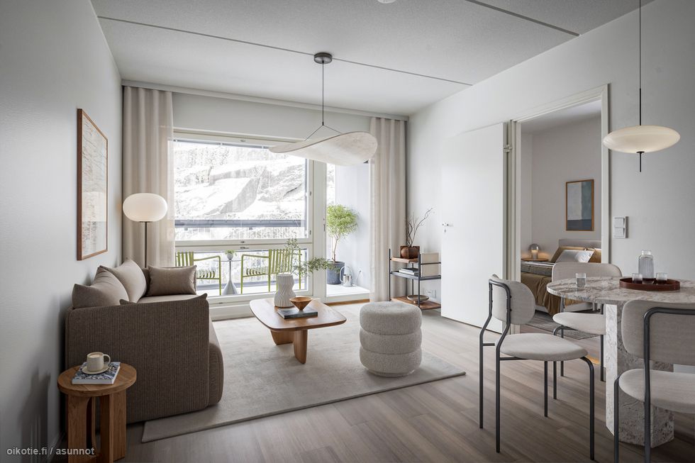 Virtuaalistailattu kuva asunnosta B44.