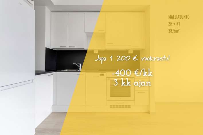 Kerrostalo, 2h+kt, 38,5 m², Myyrmäki, Vantaa