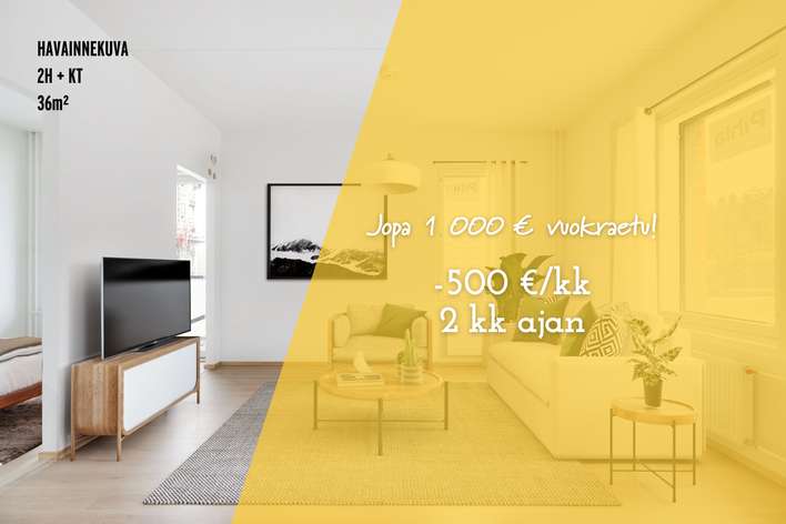 Kerrostalo, 2h+kt, 36 m², Espoon keskus, Espoo