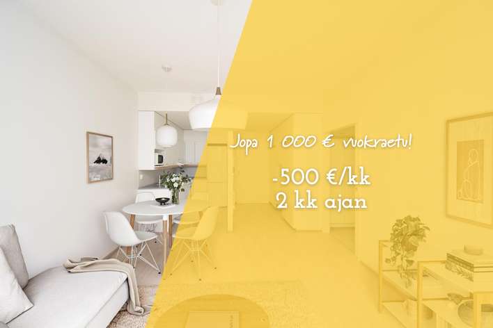 Kerrostalo, 2H+KK, 49 m², Keskusta, Lappeenranta