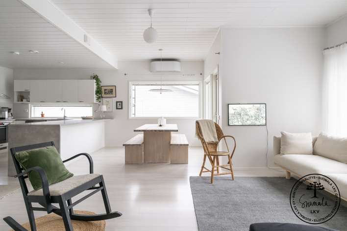 Paritalo, 3mh + k+ oh + wc + khh + kph/s + autokatos + lämmin varasto, 104/114 m², LAUKAA - Näkymä 4