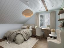 virtuaalikalustettu makuuhuone