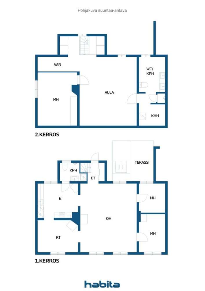 Rivitalo, Rivitalon pääty jossa 6 huonetta, keittiö, 2 kph/wc, khh, eteinen, 123/175 m², Vanha Porvoo - Näkymä 2