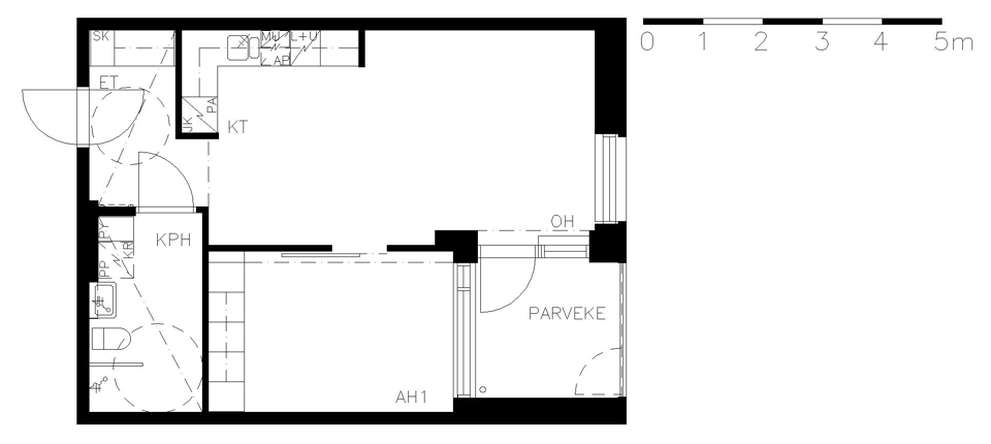 Kerrostalo, 2h+kt+lasitettu parv, 47,5 m², Jätkäsaari - Näkymä 4