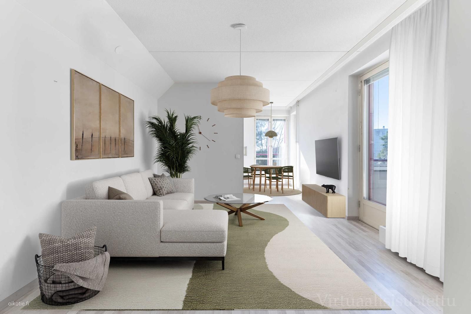 Kerrostalo, 2H+KK+S, 47,5 m², Viikki