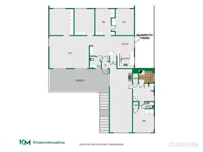 Omakotitalo, 5mh+oh+ke+2x wc+tkh+kph+s, 204 m², Palokangas - Näkymä 2