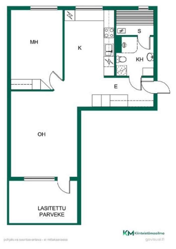 Kerrostalo, 2h, k, kph, s, p, 54,5 m², Espoon keskus - Näkymä 2
