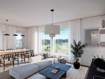 Kodit 77-77,5 m² | 3H+KT+KHH+S | Visualisointi | Näkymä vaihtelee kerroksittain