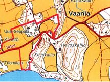 myytävä alue rajattu punaisella