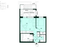 Kodin pohjapiirros (2h+kt+(s), 42 m²)