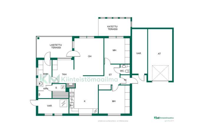 Omakotitalo, 3 (4) h + k +s, 85/92 m², Laaksolahti – pohled 2