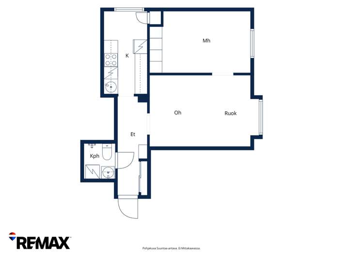 Kerrostalo, 2h+kk, 42,5 m², Länsi-Herttoniemi - Näkymä 2