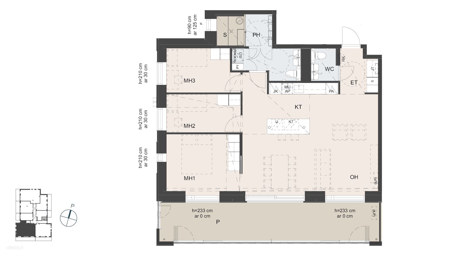 Kerrostalo, 4h+kt+s, 89,5 m², Tapiola - View 2