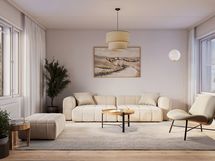 Viitteellinen kuva 78 m2 asunnosta.