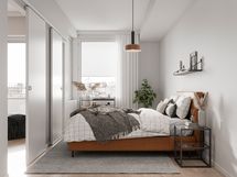Viitteellinen kuva 61,5 m2 asunnosta.