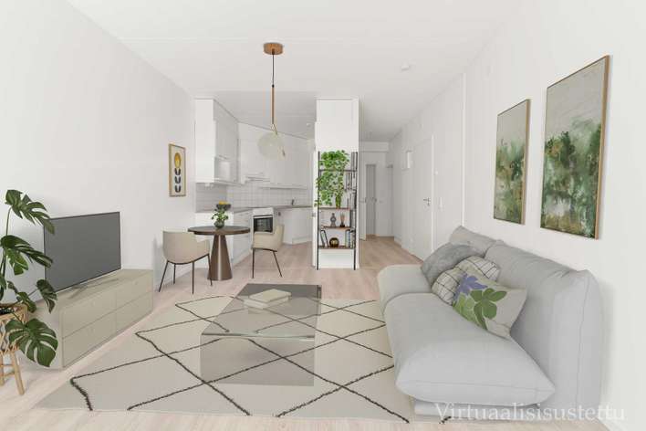 Kerrostalo, 2H+KK+S, 49,5 m², Suvela, Espoo