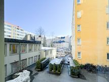 ikkunasta sisäpihanäkymät