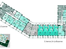 Helsingin Renata - 2. kerroksen kerrospohja (C-porras) ja 3. kerroksen kerrospohja (A- ja B-porras)