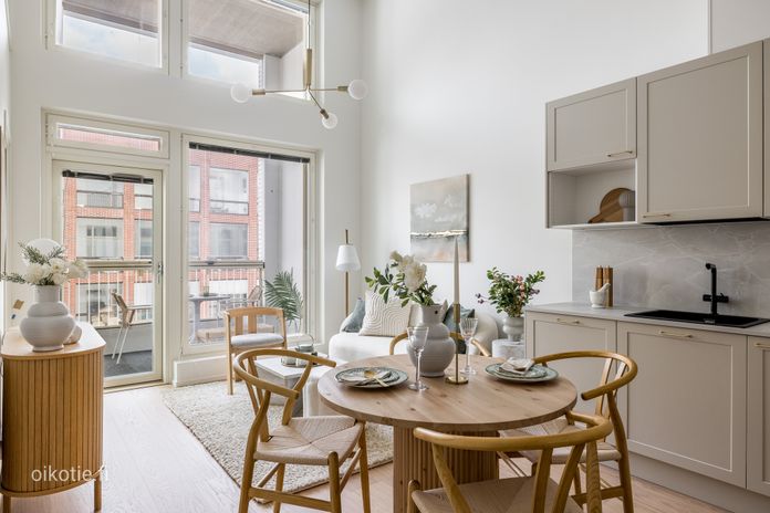 Kerrostalo, 2h, kt, parvi, parveke - Hulppea loft koti!, 59 m², Keskusta