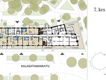 Kerrospohja 7. krs ja yhteiset tilat