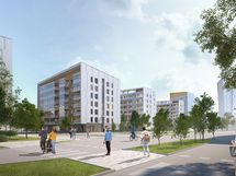 Taiteilijan näkemys Neuvokkaasta Niittykummuntieltä katsottuna