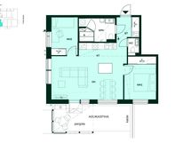 Kodin pohjapiirros (3h+kt+s, 64,5 m²)