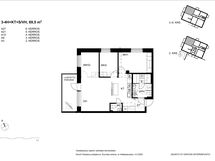 Asunto A09, 3-4h+kt+s/vh, 69,5 m2, pohjakuva