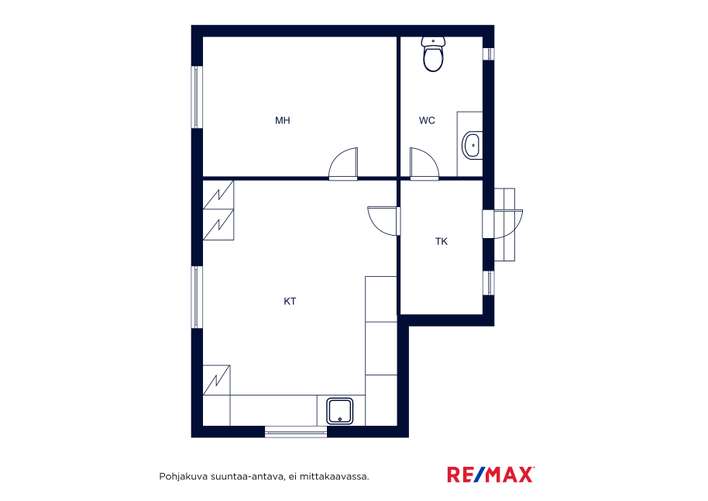 Loma-asunto, 1h+k, rantasauna, vierasaitta, 38 m², Korsaari - Näkymä 2